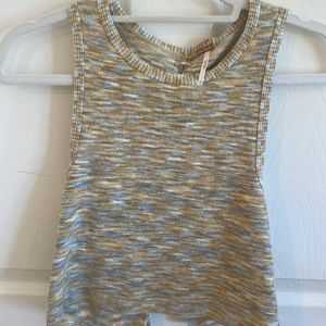 Free People Neutral Tones Lace-Up Tank XS
